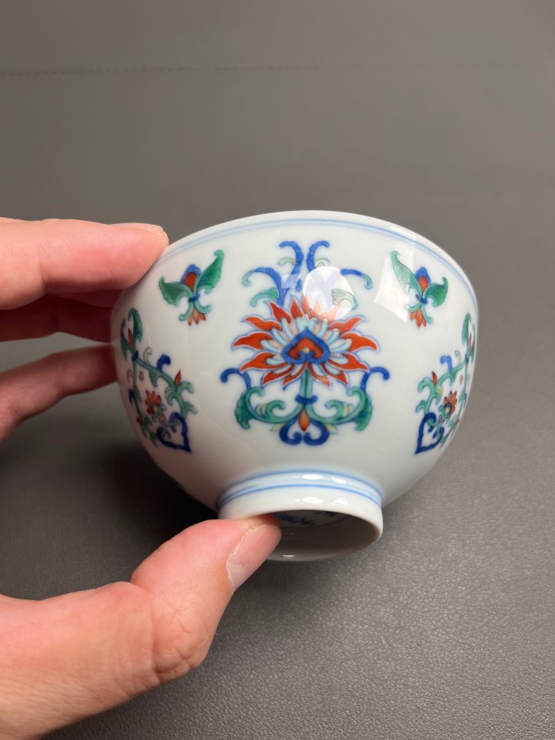 清雍正  斗彩宝相花纹茶圆 - 图5