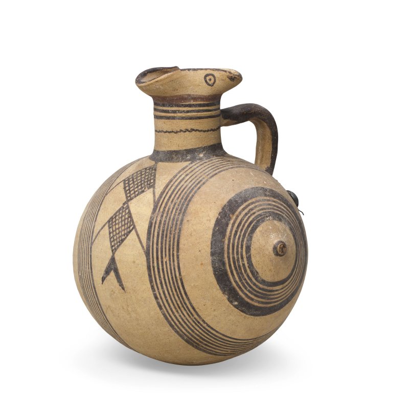 A Cypriot bichrome wear pottery barrel flask - 图4