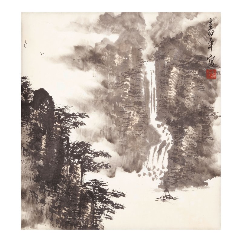 董壽平（1904-1997）山水 設色紙本 鏡心 | DONG SHOUPING (1904-1997)