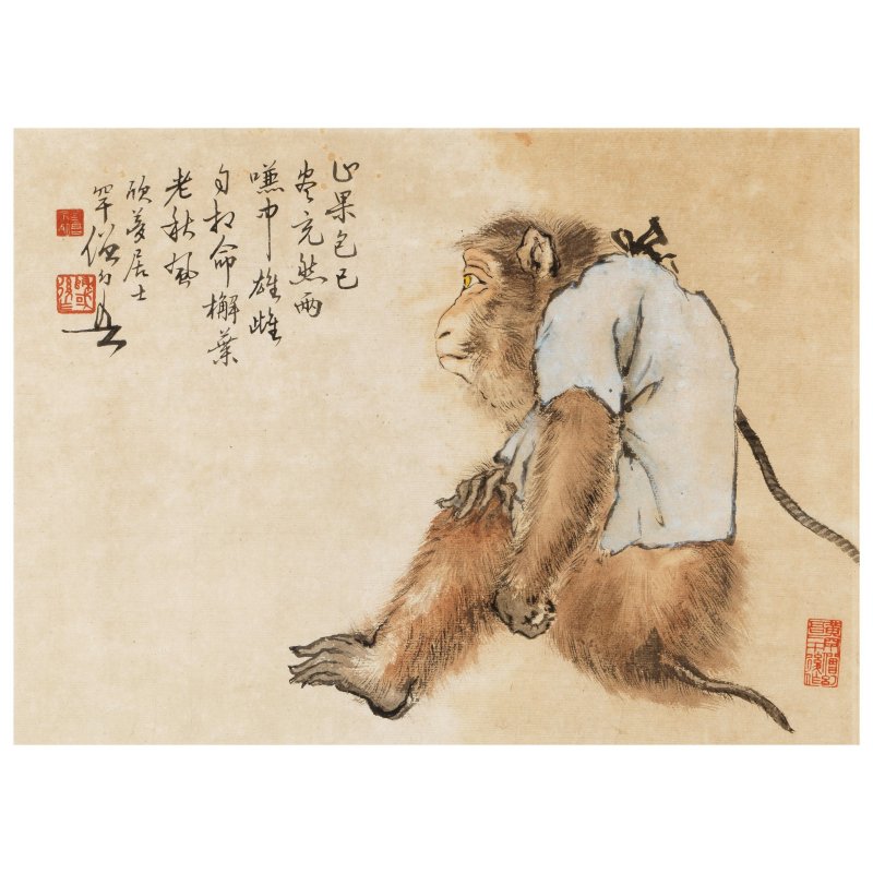 黃幻吾（1906-1985） 動物二幀 設色紙本 鏡框 | HUANG HUANWU (1906-1985) - 图3