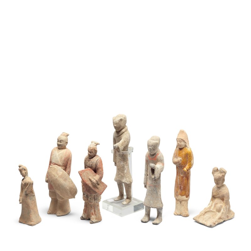 漢及更晚 陶俑一組七件 | A GROUP OF SEVEN TERRACOTTA FIGURES - 图2