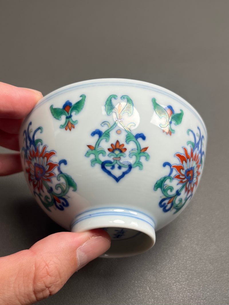 清雍正  斗彩宝相花纹茶圆 - 图6