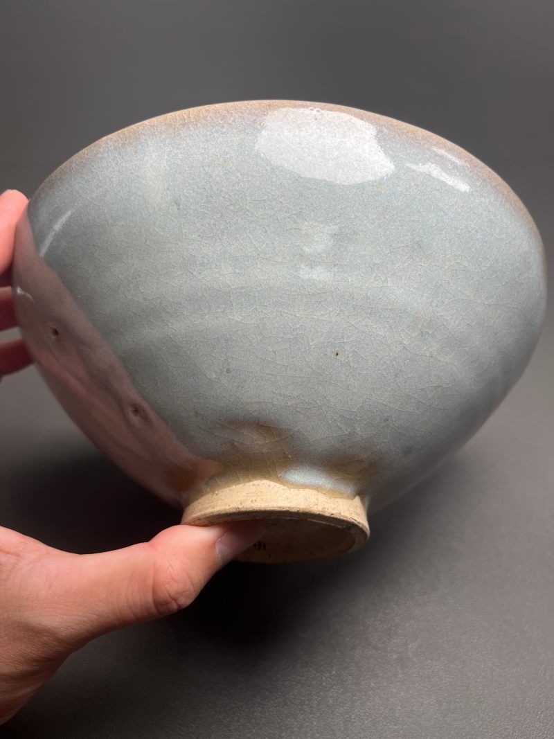 元  钧窑天青紫釉翠斑碗 - 图11