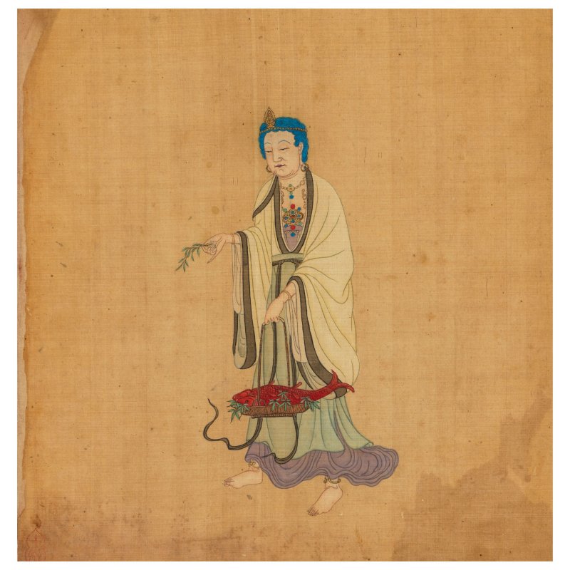 佚名（十九至二十世紀） 佛像三幅 設色絹本 鏡框 | ANONYMOUS (19TH/20TH CENTURY) - 图3