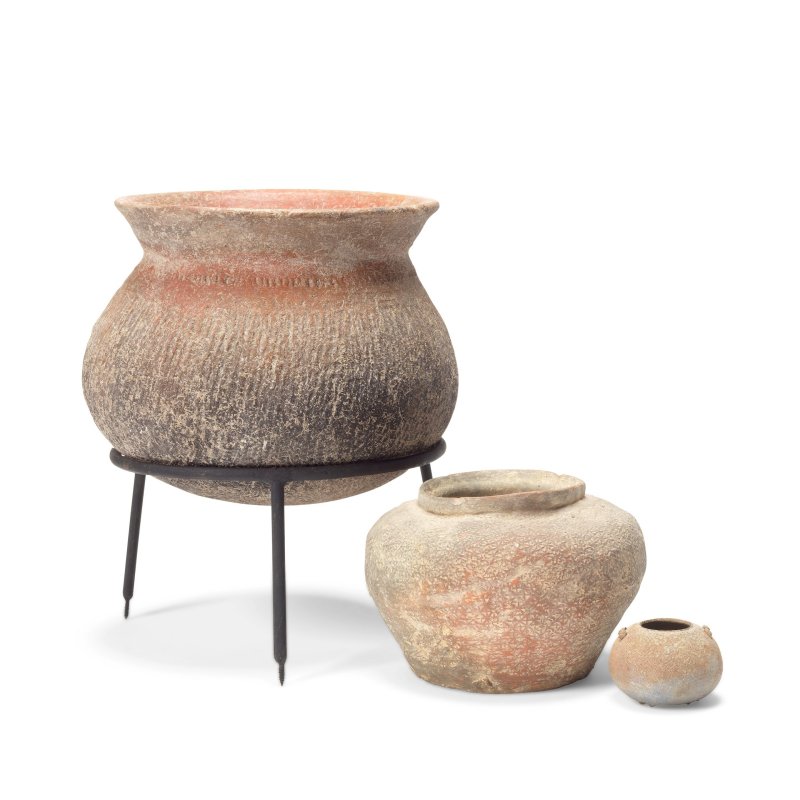 戰國時期 陶罐三件 | THREE POTTERY JARS
