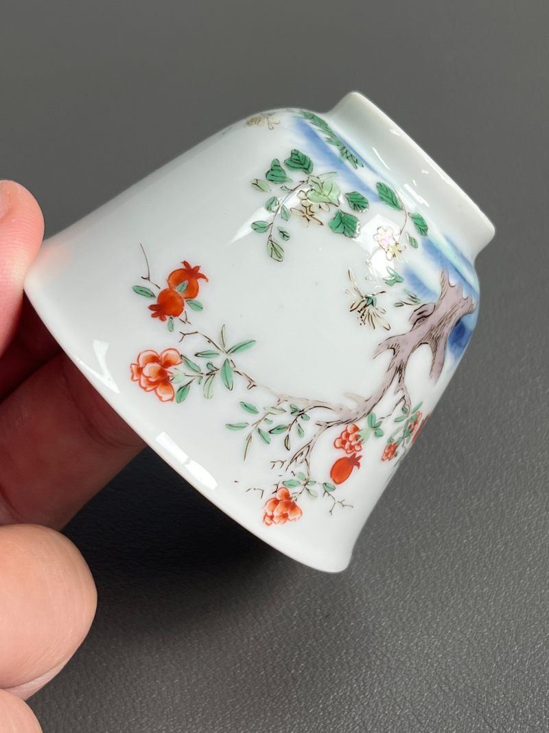 清雍正  五彩五月石榴花神杯 - 图18