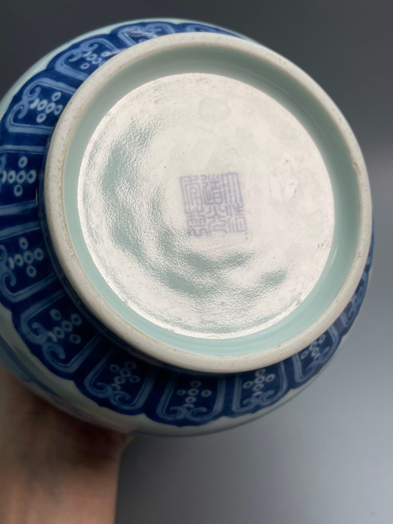 清道光  御制青花六合同春如意耳尊 - 图29
