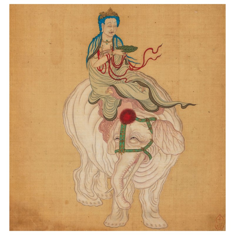 佚名（十九至二十世紀） 佛像三幅 設色絹本 鏡框 | ANONYMOUS (19TH/20TH CENTURY) - 图4