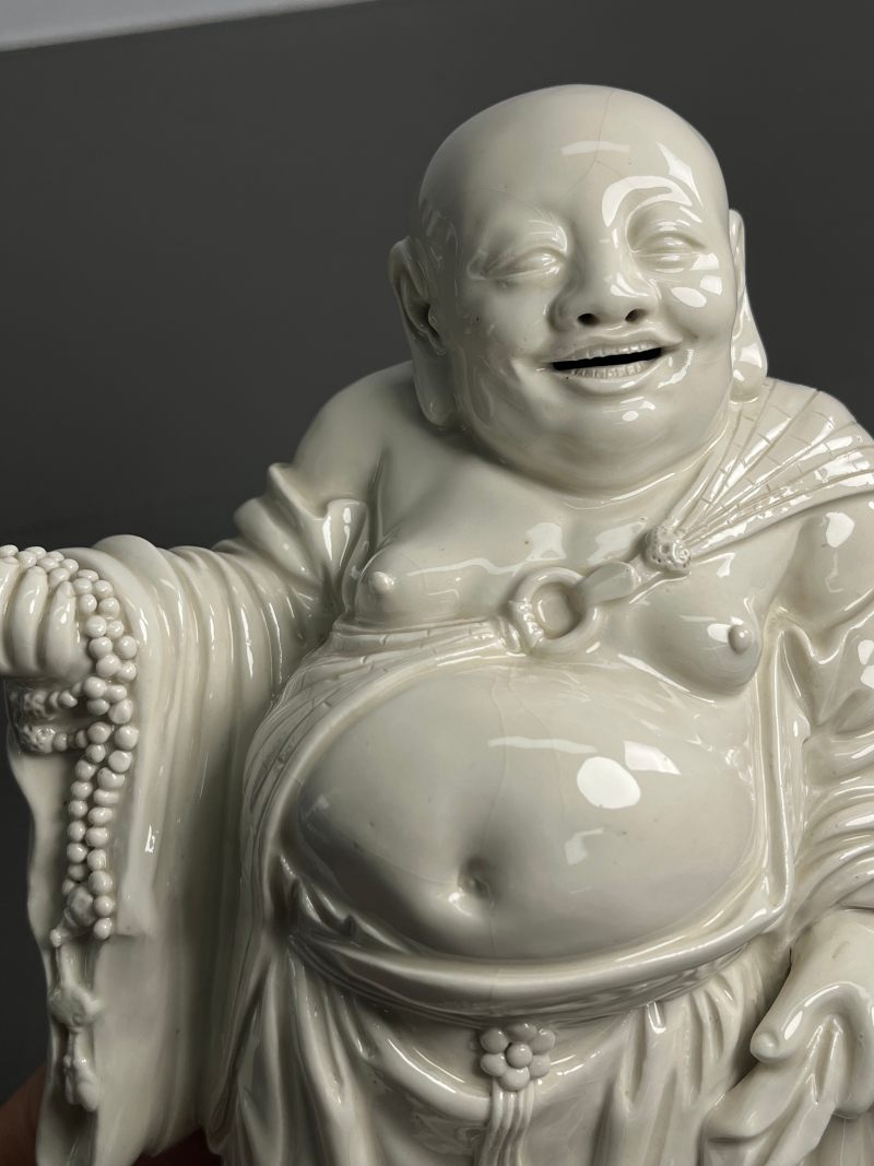 清早期  漳州窑弥勒佛立像 - 图12
