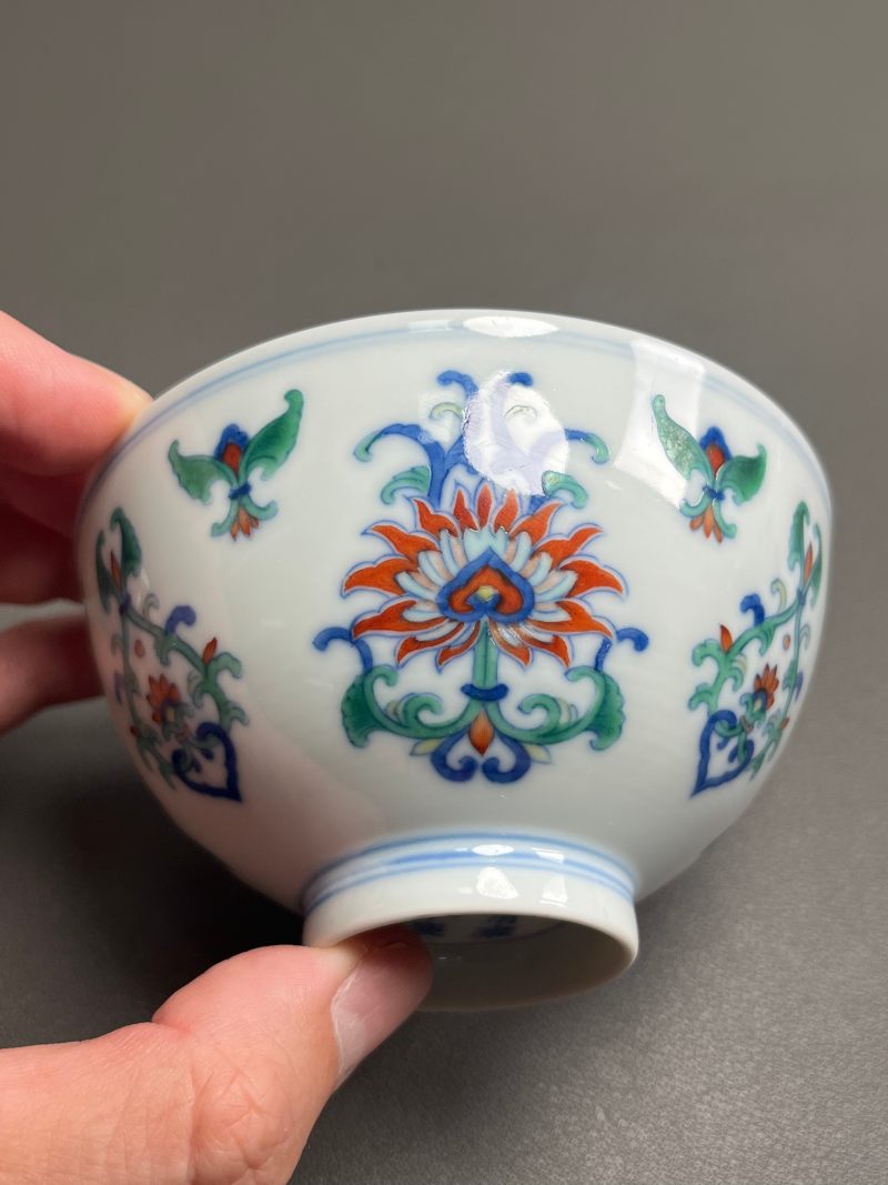 清雍正  斗彩宝相花纹茶圆 - 图9