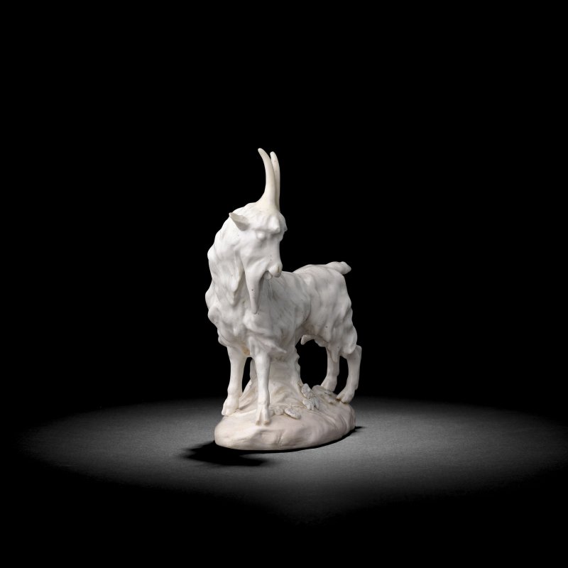 A Derby white 'Dry Edge' model of a billy goat, circa 1754-55 - 图5