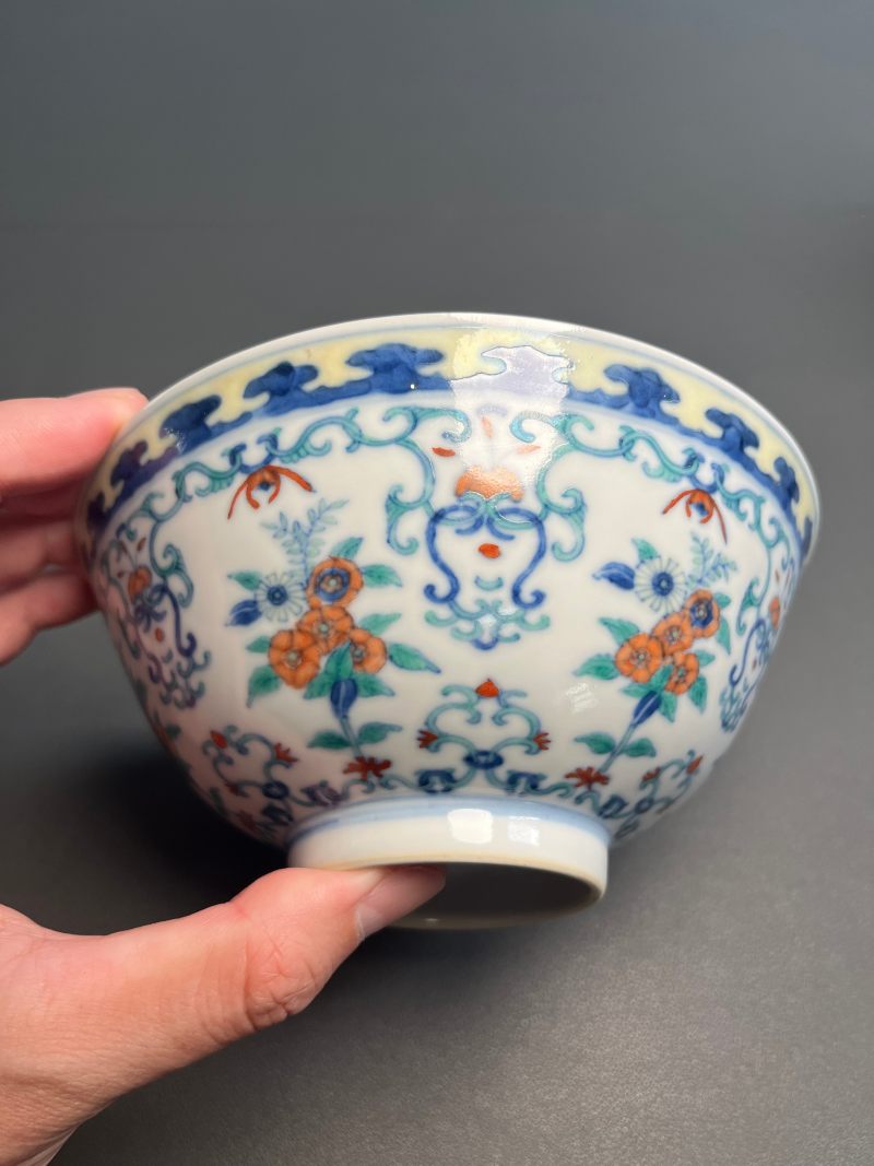 清道光  仿成窑斗彩蓉桂宫碗（一对） - 图10