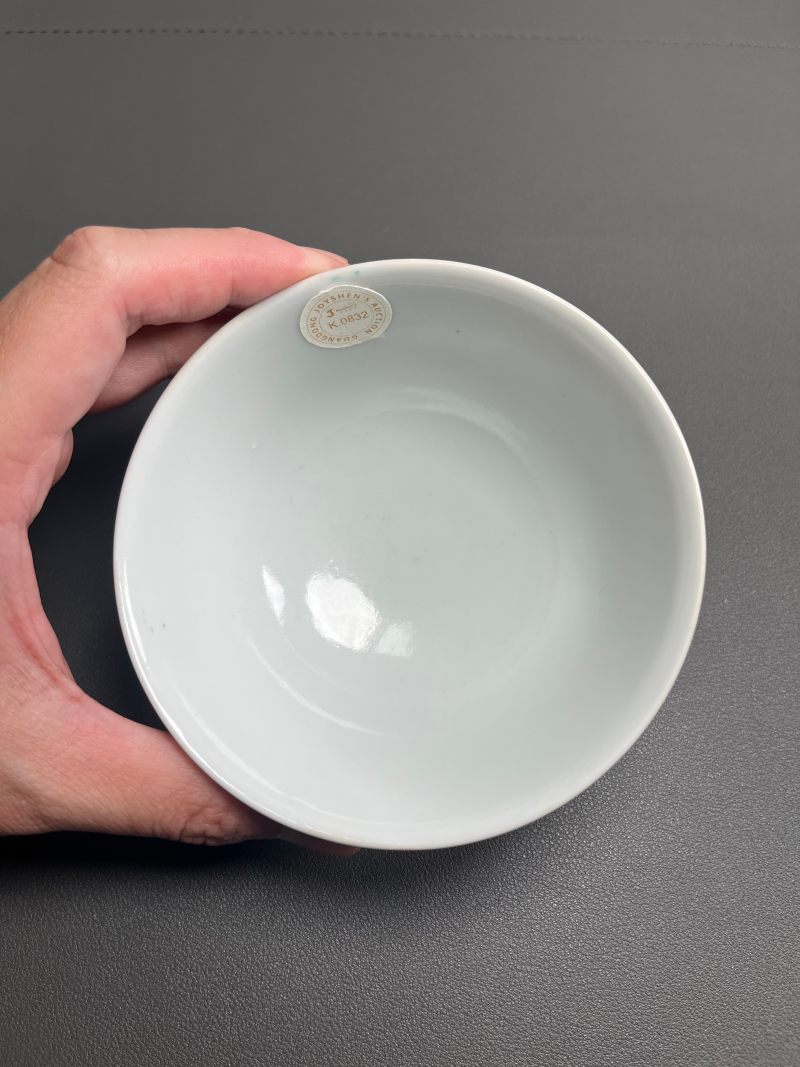 清道光  粉彩百蝶花卉纹碗 - 图11
