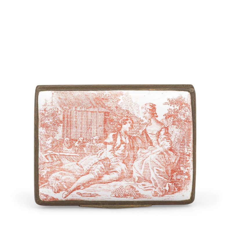 A fine Birmingham enamel snuff box, circa 1755-58 - 图4