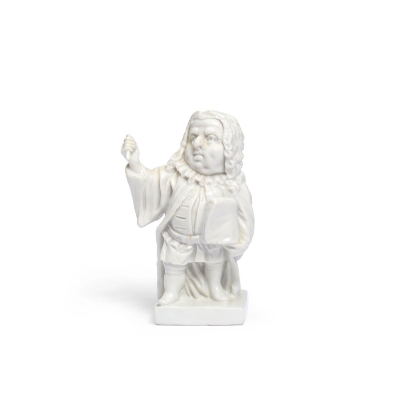 A rare Cozzi figure figure of a Judge, modelled as a dwarf, circa 1770