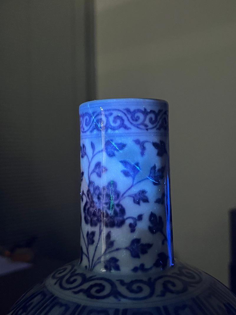 清乾隆  青花花卉纹棒槌瓶 - 图28