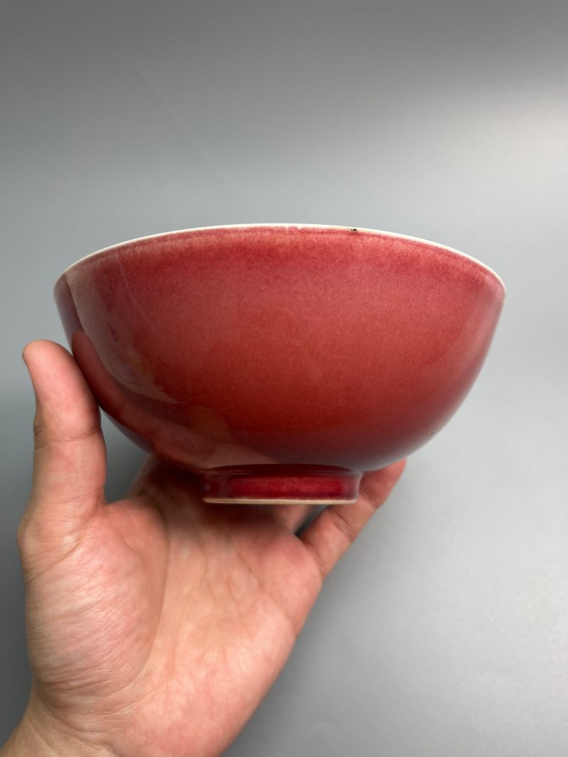 清雍正  祭红釉碗 - 图13