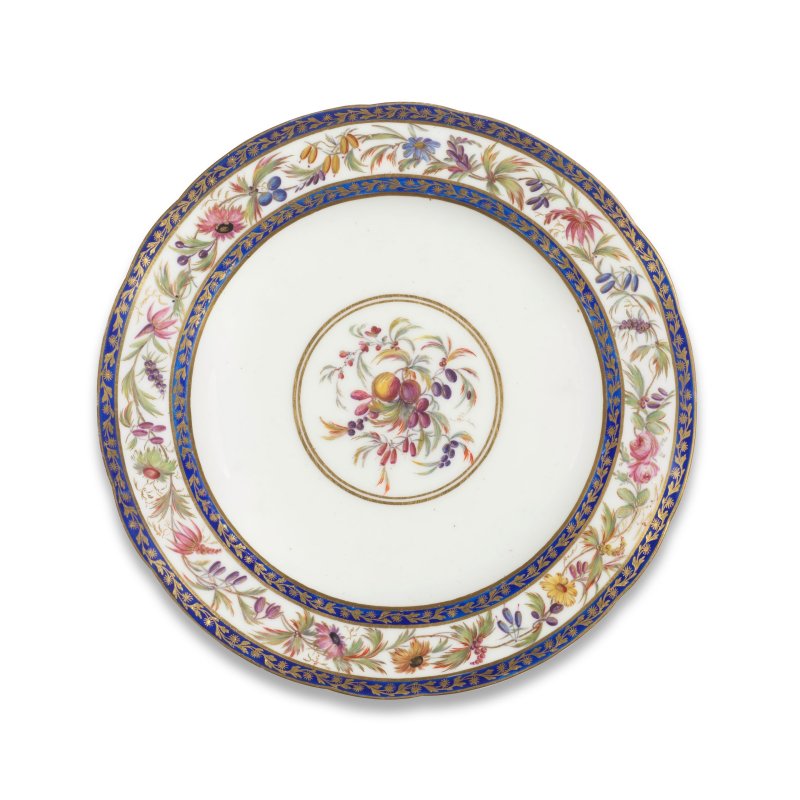 A Sèvres plate, circa 1793