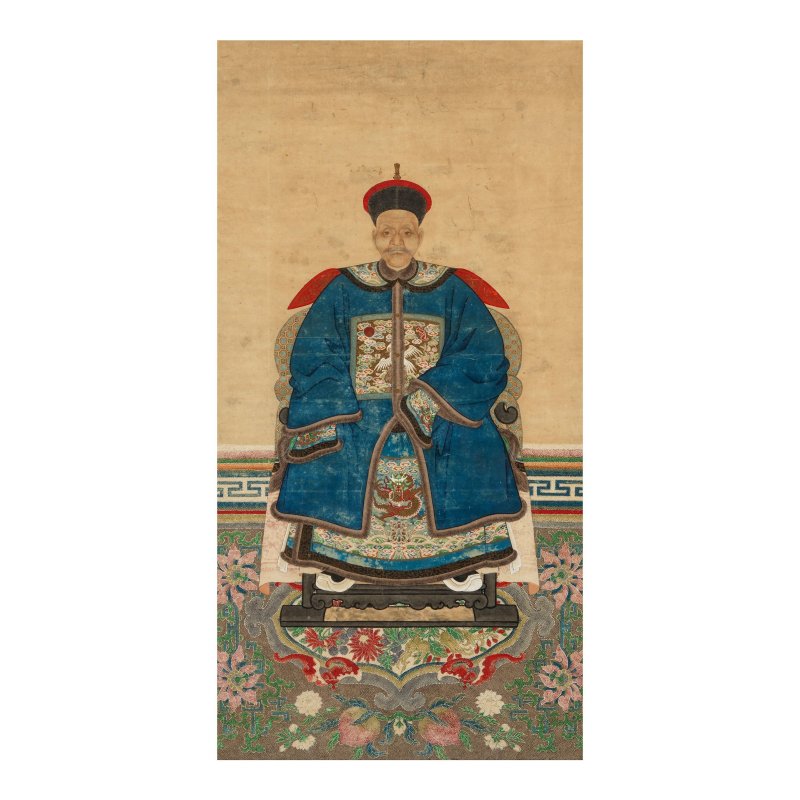 佚名 清代官人肖像 設色紙本 畫框 | ANONYMOUS (QING DYNASTY)