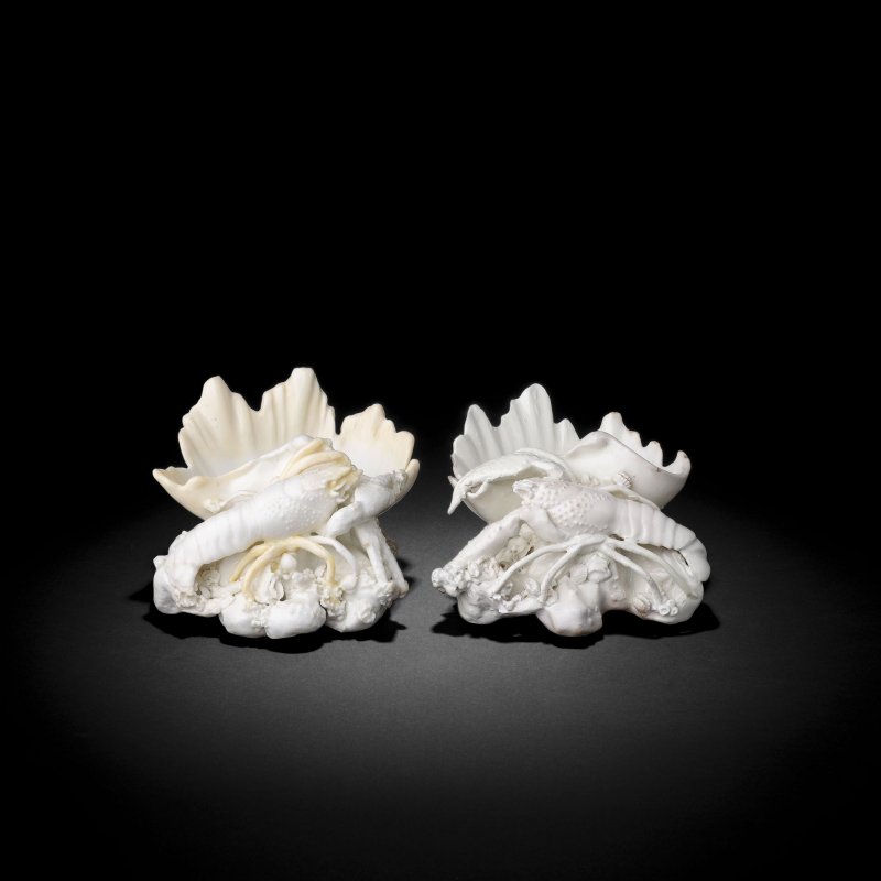 Two Chelsea white crayfish salts, circa 1745-49 - 图3