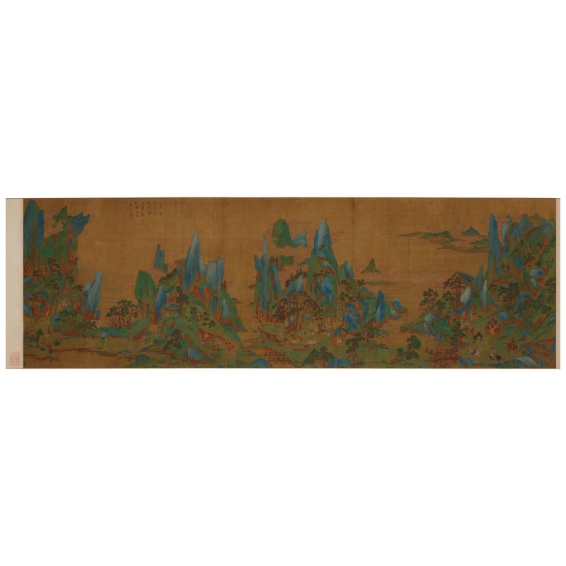 （仿）呂煥成 （仿）文徵明 青綠山水人物 橫卷二幅 設色絹本 手卷 | AFTER LU HUANCHENG/AFTER WEN ZHENGMING - 图8