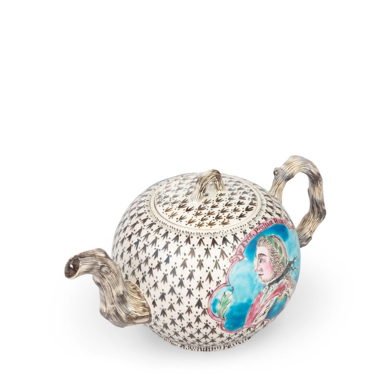 A Staffordshire saltglaze 'King of Prussia' teapot and cover, circa 1757-60 - 图6