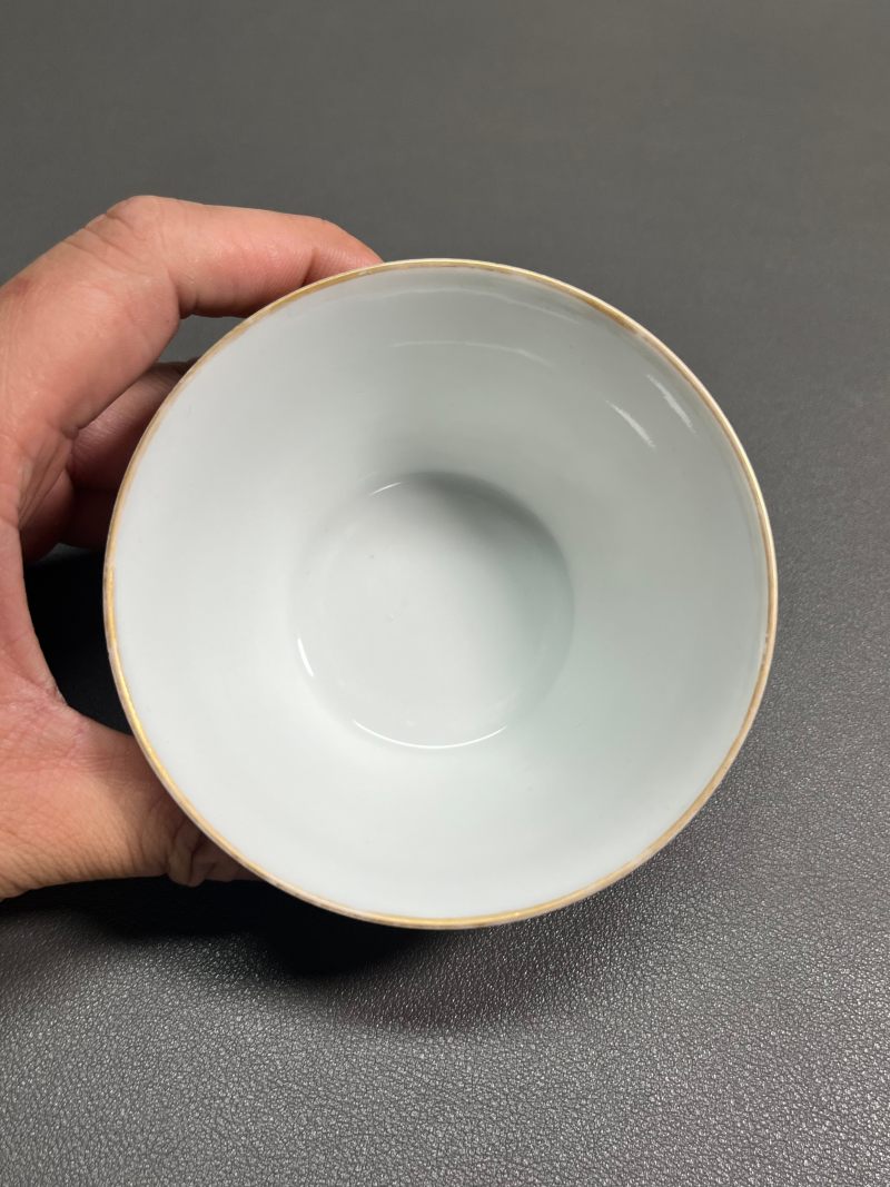 清同治  矾红彩洪福齐天纹套杯 - 图15