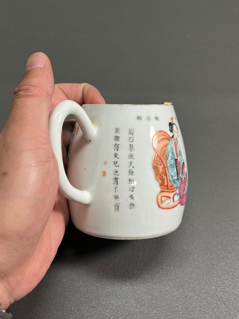 清道光  粉彩“无双谱”故事图执壶 - 图5