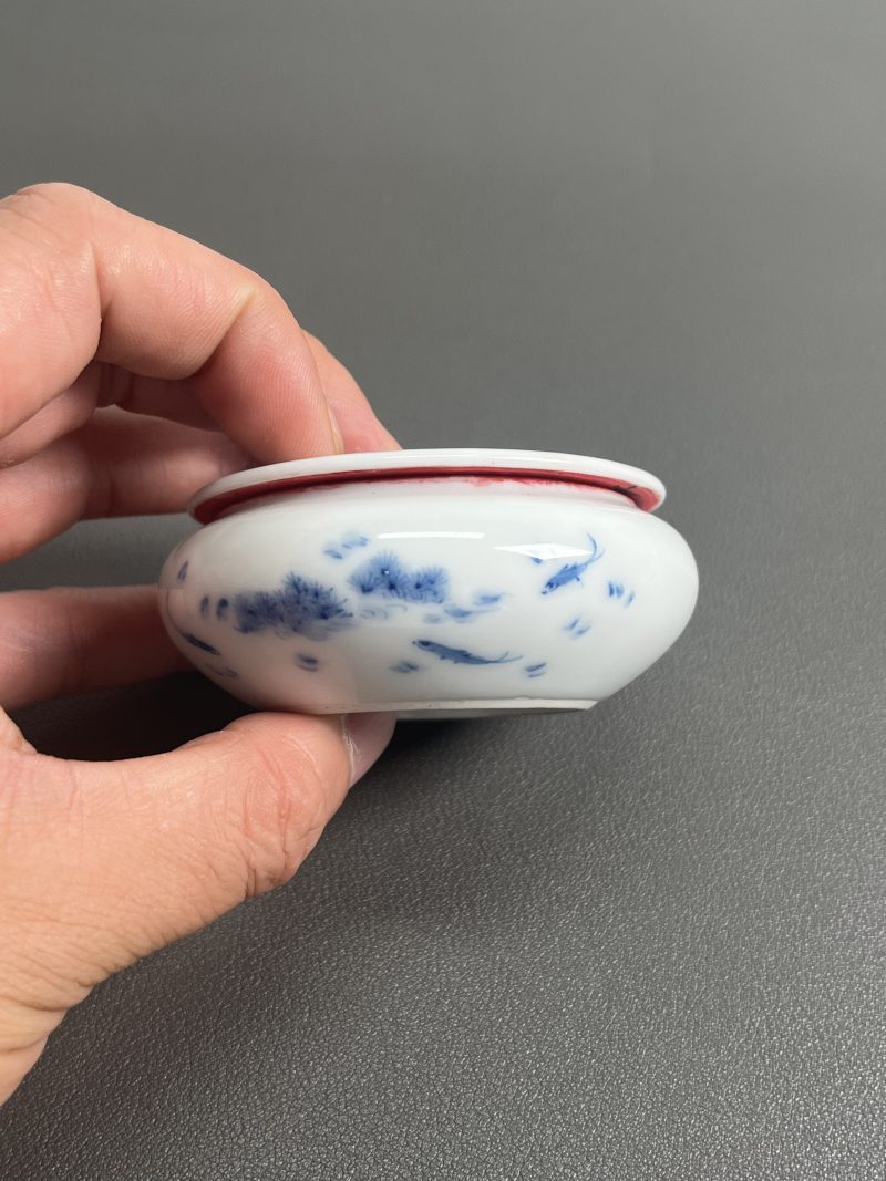 民国  王步风格青花花鸟印盒 - 图19