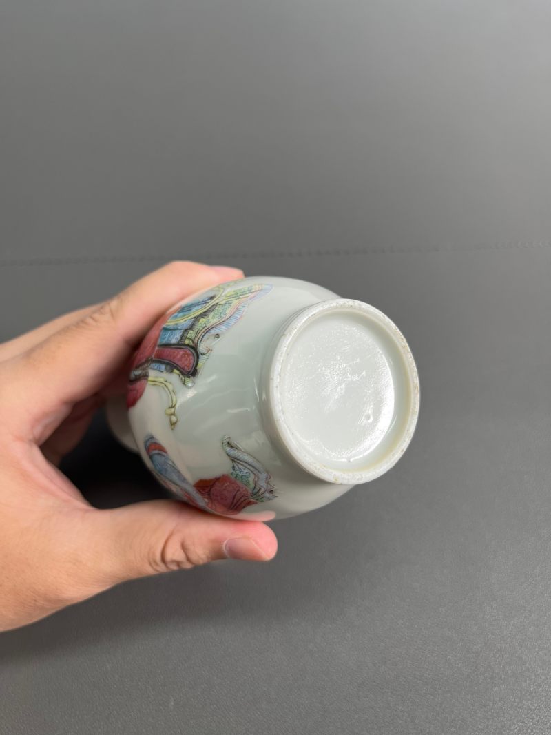 清道光  粉彩“加官进爵”图瓶 - 图12