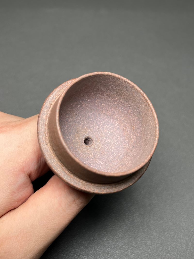 清晚期  “潘怡宝制”款紫泥圆壶 - 图18
