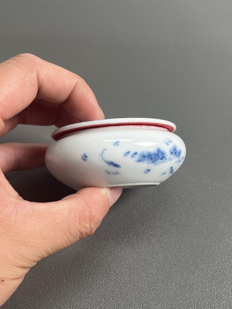 民国  王步风格青花花鸟印盒 - 图20