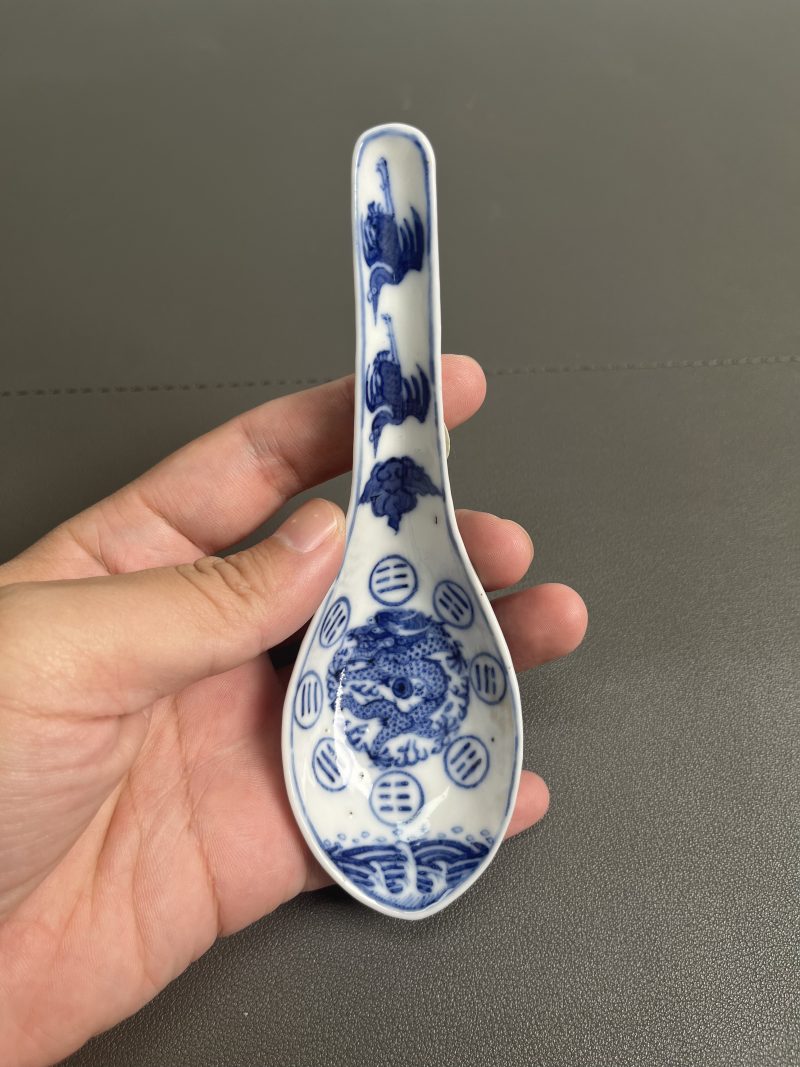 清光绪 青花龙纹羹匙 - 图5