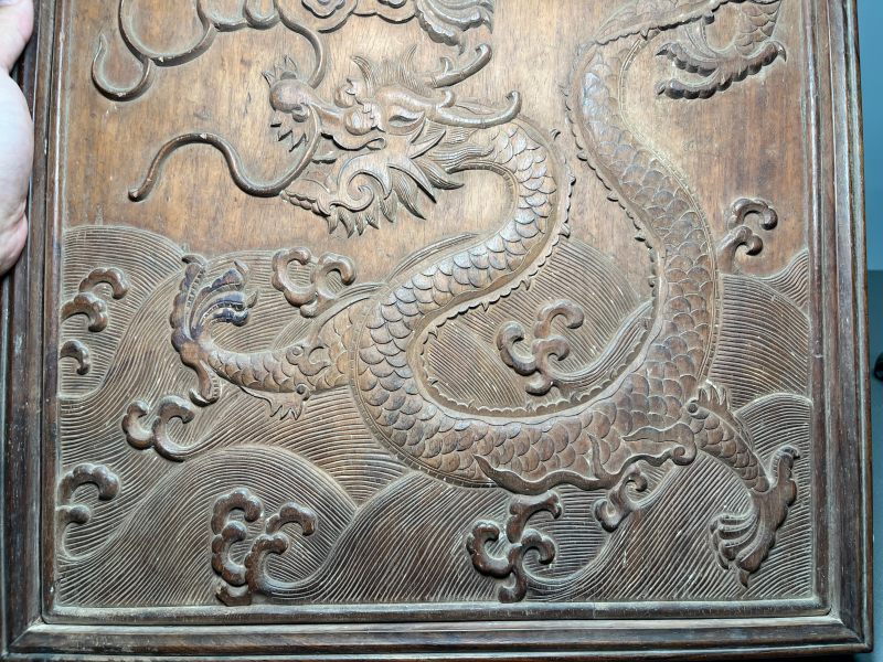 清 硬木龙纹象棋盘 - 图6