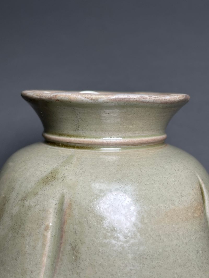 明或明以前  青釉花口高足杯 - 图11