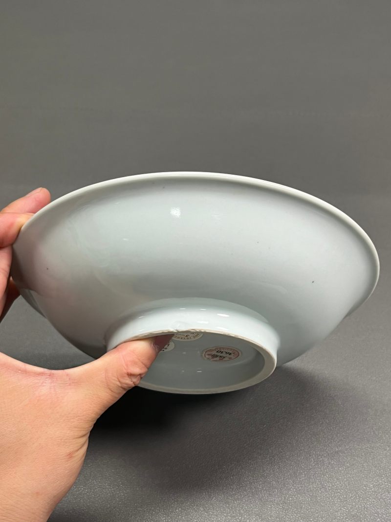 清康熙  青花“披麻皴”山水图盘 - 图10