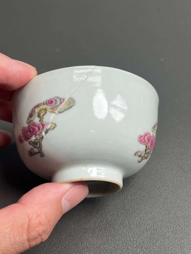 民国或更早  珐琅彩灵芝杯 - 图3