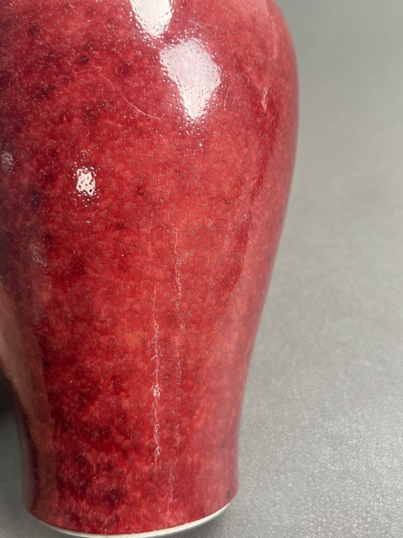 清康熙  郎窑红釉梅瓶 - 图18