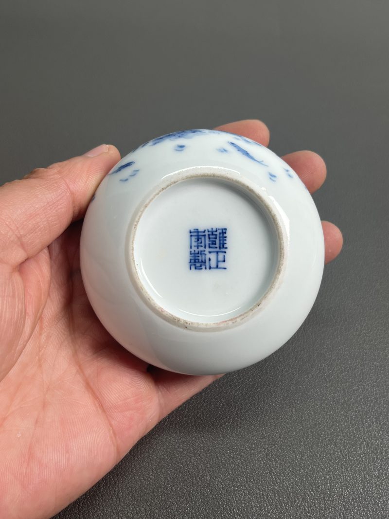 民国  王步风格青花花鸟印盒 - 图22