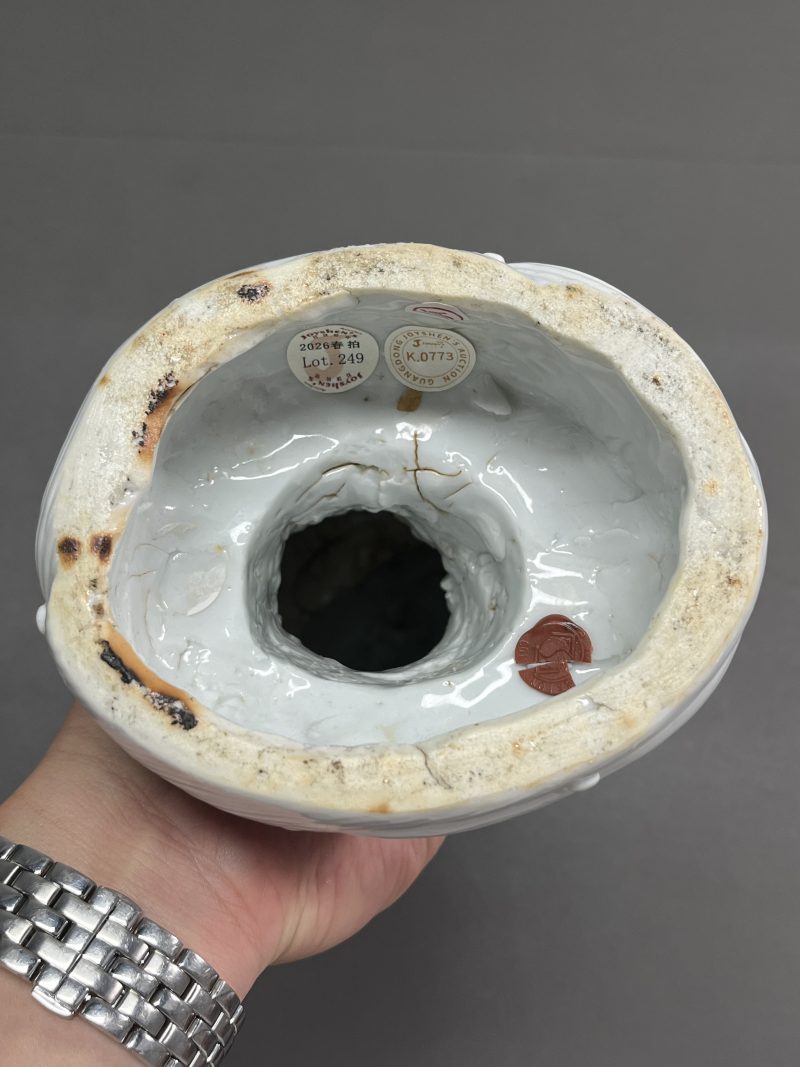 十九世纪  德化窑白釉达摩塑像 - 图11