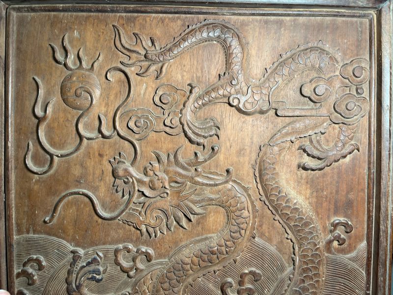 清 硬木龙纹象棋盘 - 图7