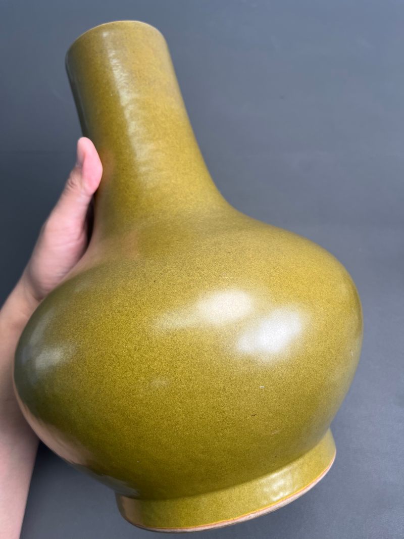 清光绪  茶叶末釉荸荠瓶 - 图8