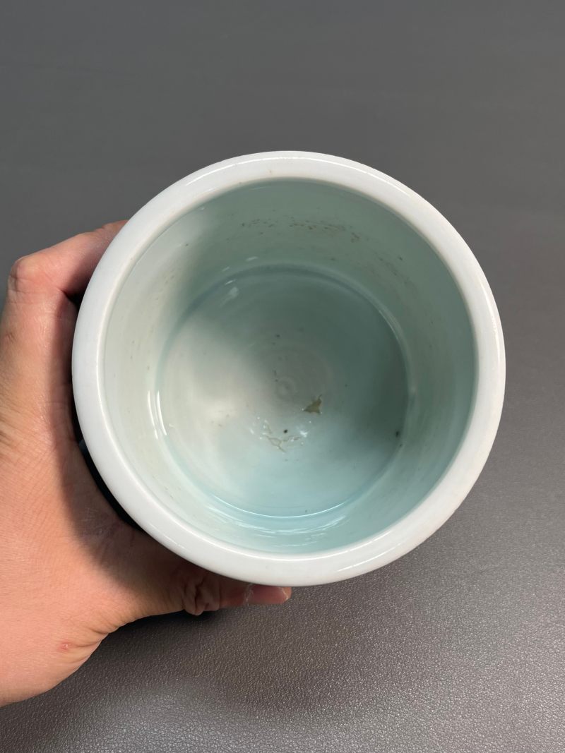 清顺治  青花“六子戏弥勒”图琴炉 - 图12