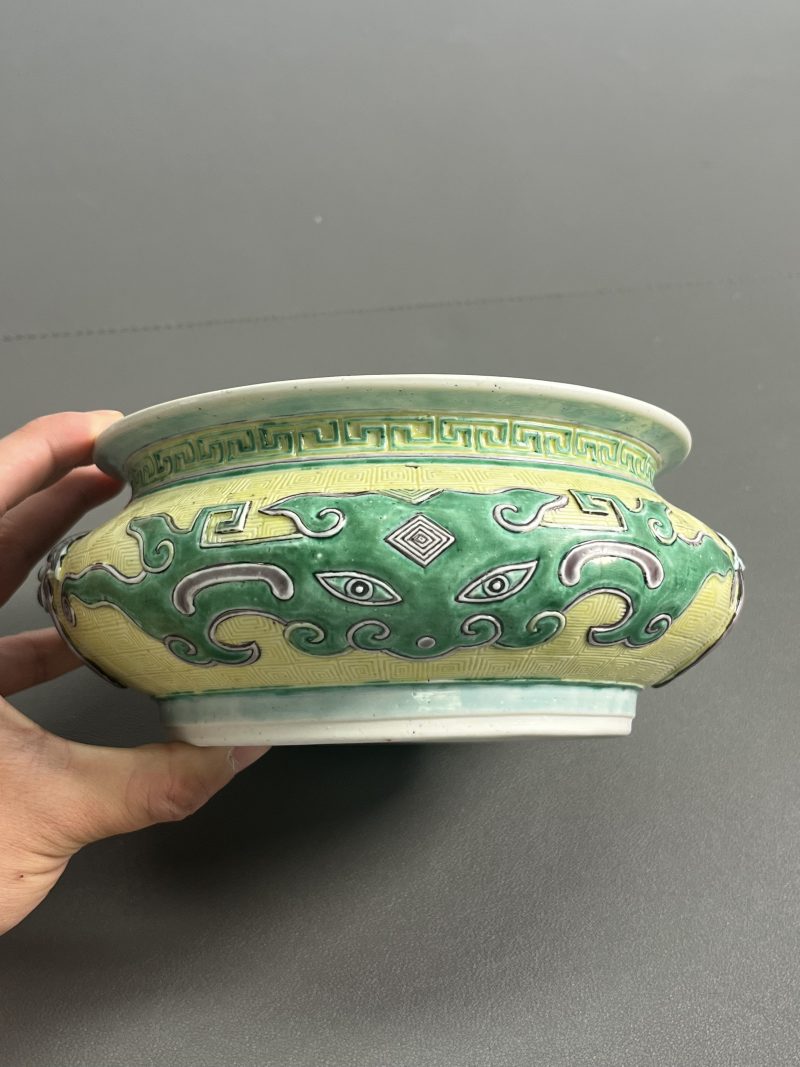 清康熙 素三彩炉 - 图5