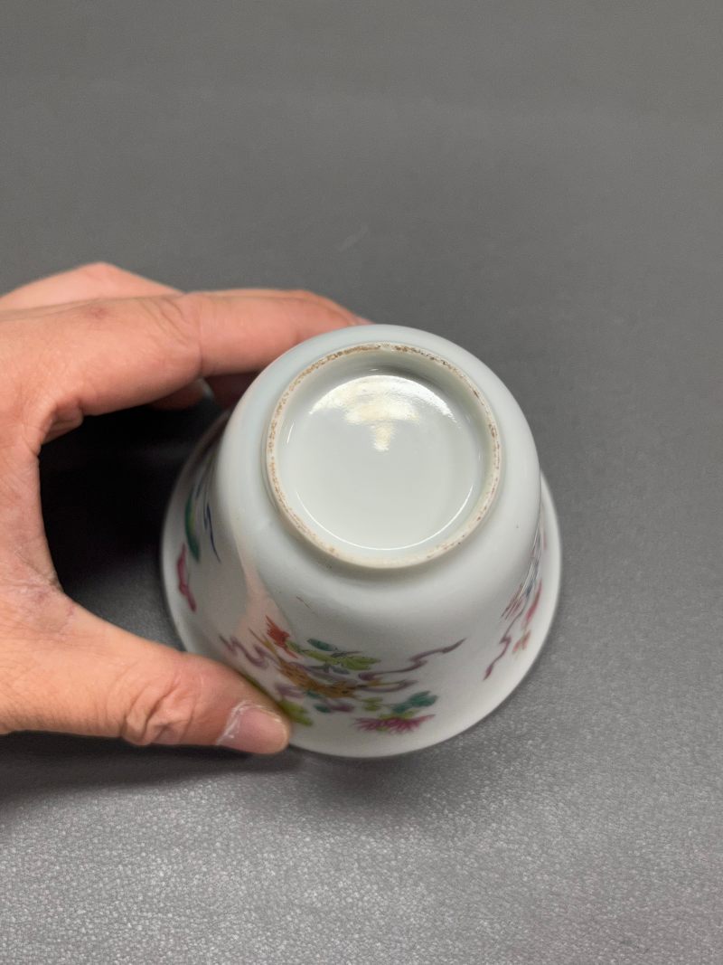 清道光  粉彩花卉八吉祥纹盖杯 - 图33
