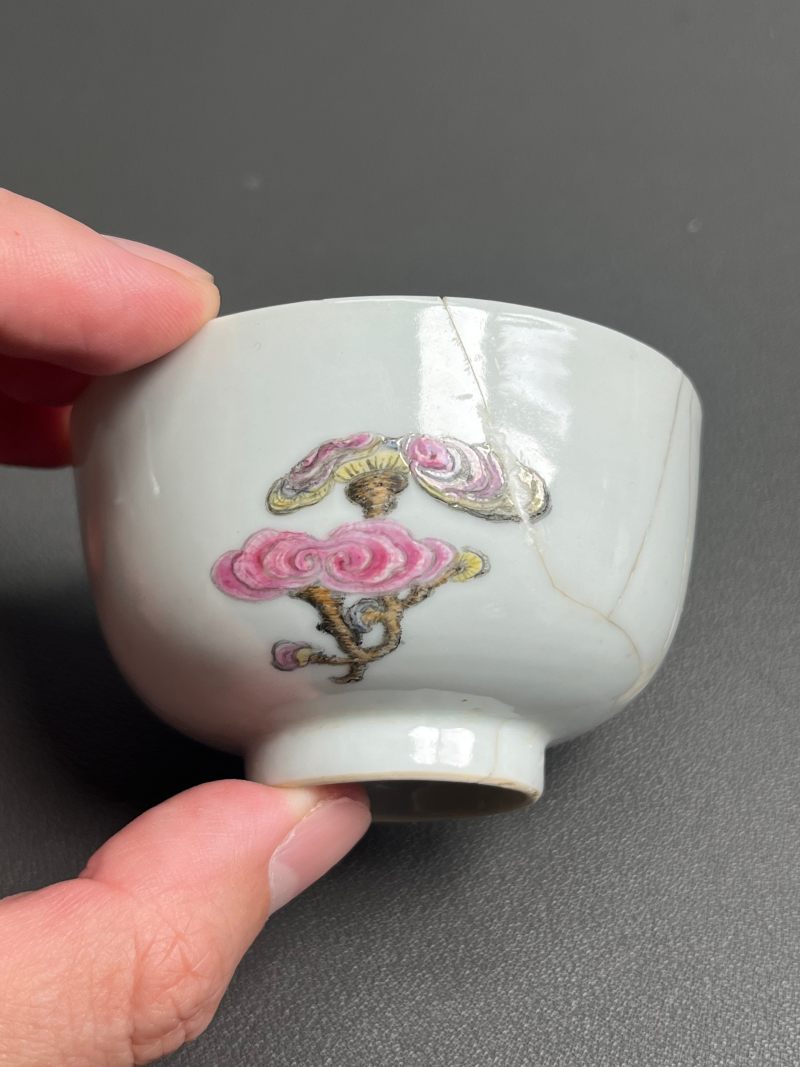 民国或更早  珐琅彩灵芝杯 - 图5