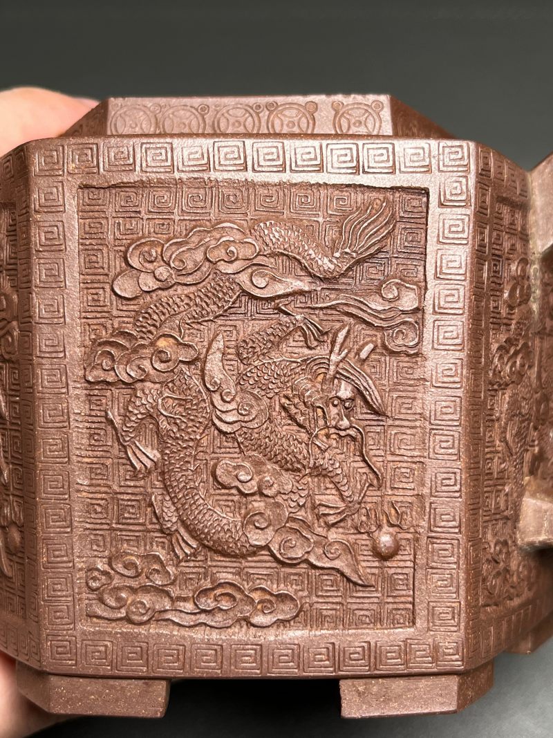 清道光  六方龙纹壶 - 图17