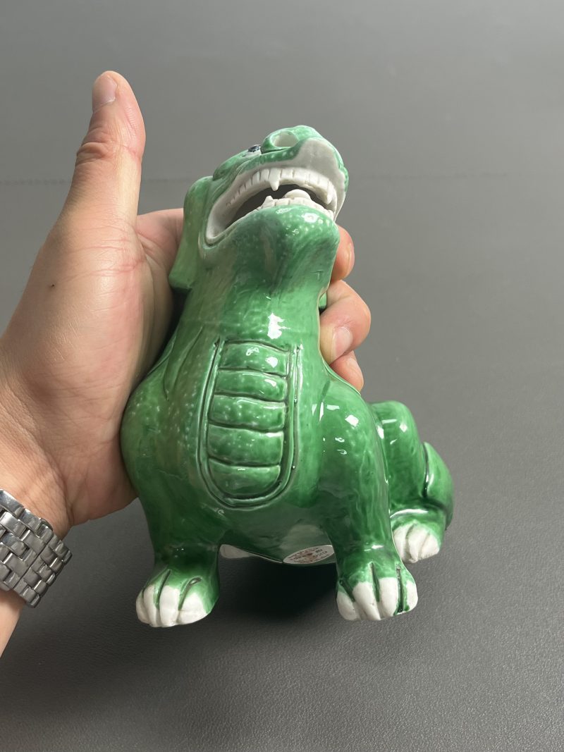 清康熙  瓜皮绿釉甪端形香薰 - 图4