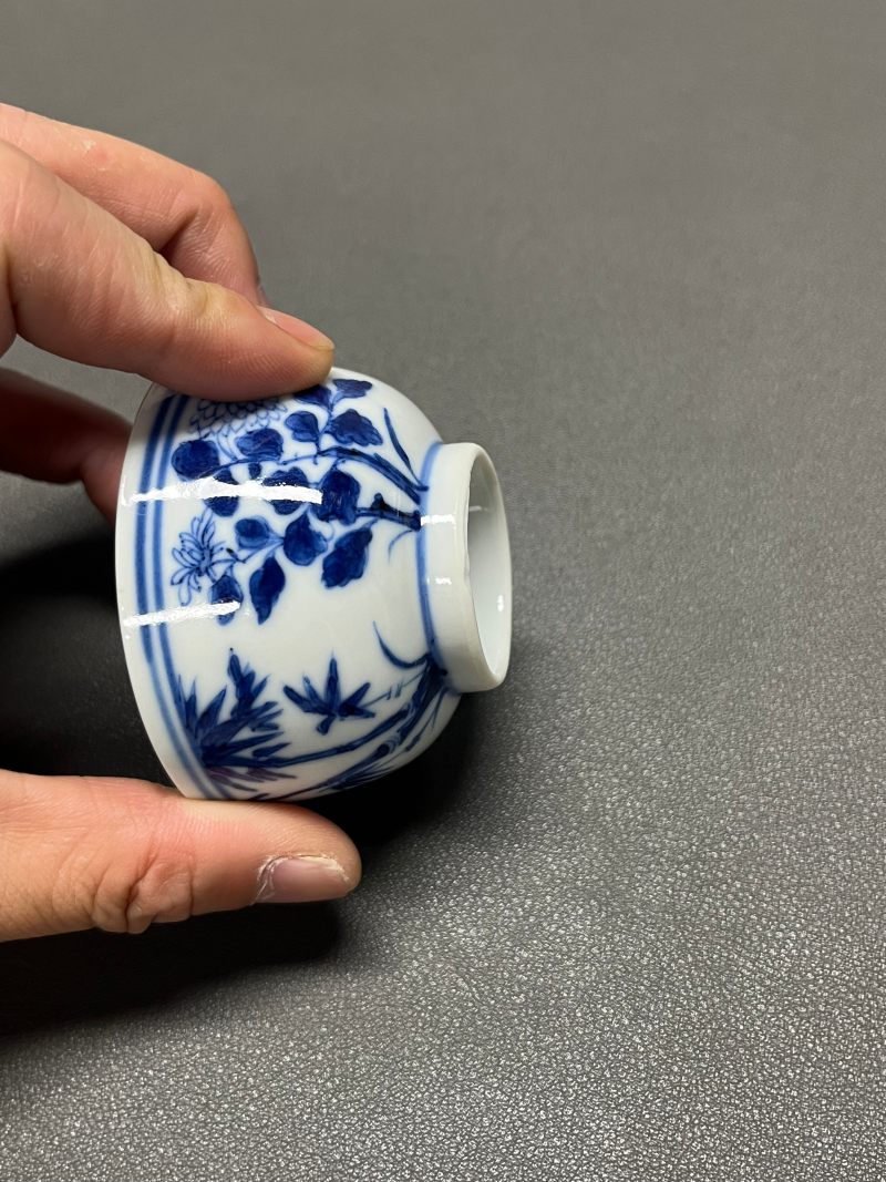 清光绪  青花外四君子内团龙纹茶圆 - 图11