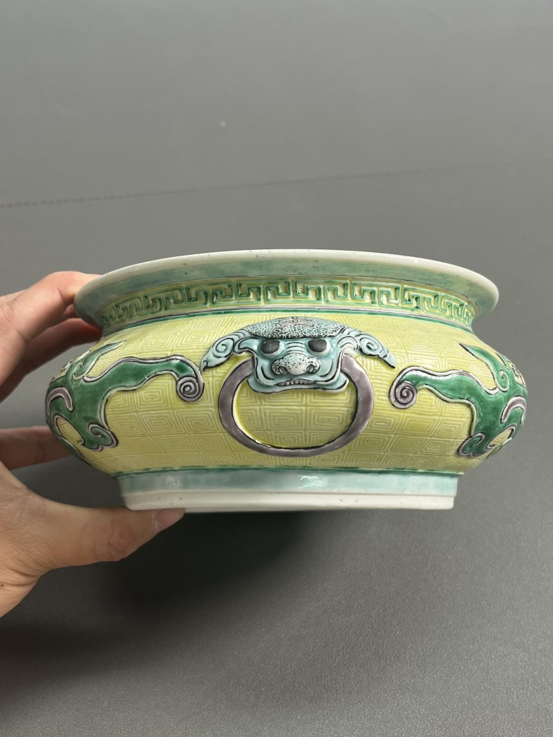 清康熙 素三彩炉 - 图6